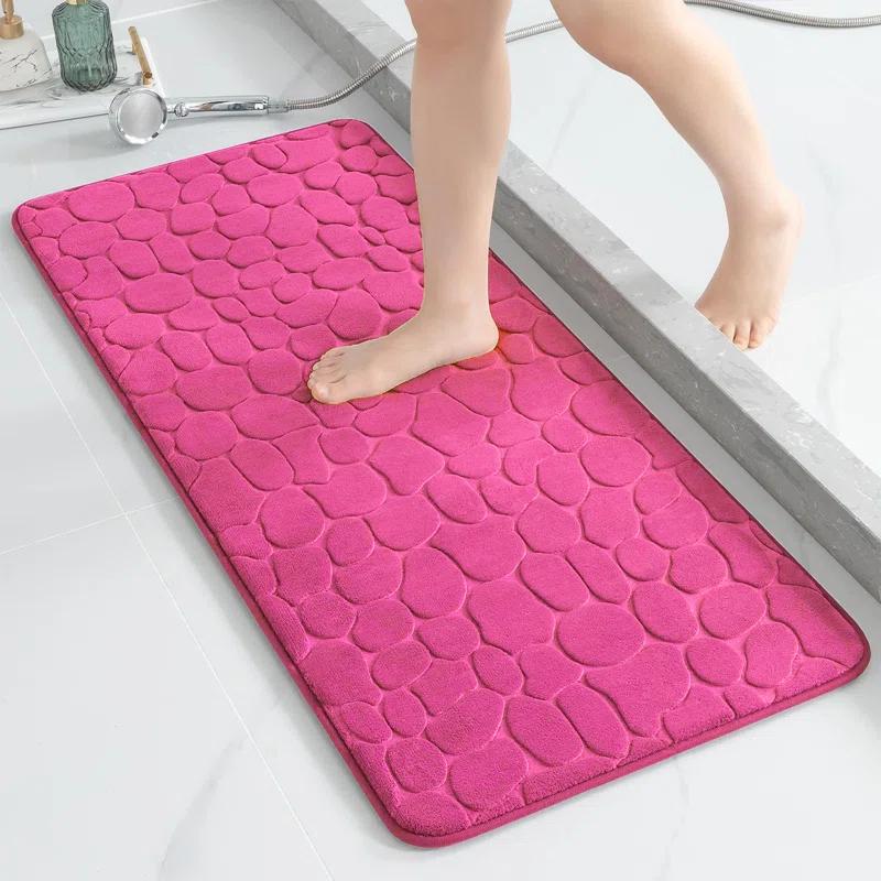Evideco Pebble Runner Mat - Memory Foam - 48"L x 18"W for Kitchen, Bathroom and more