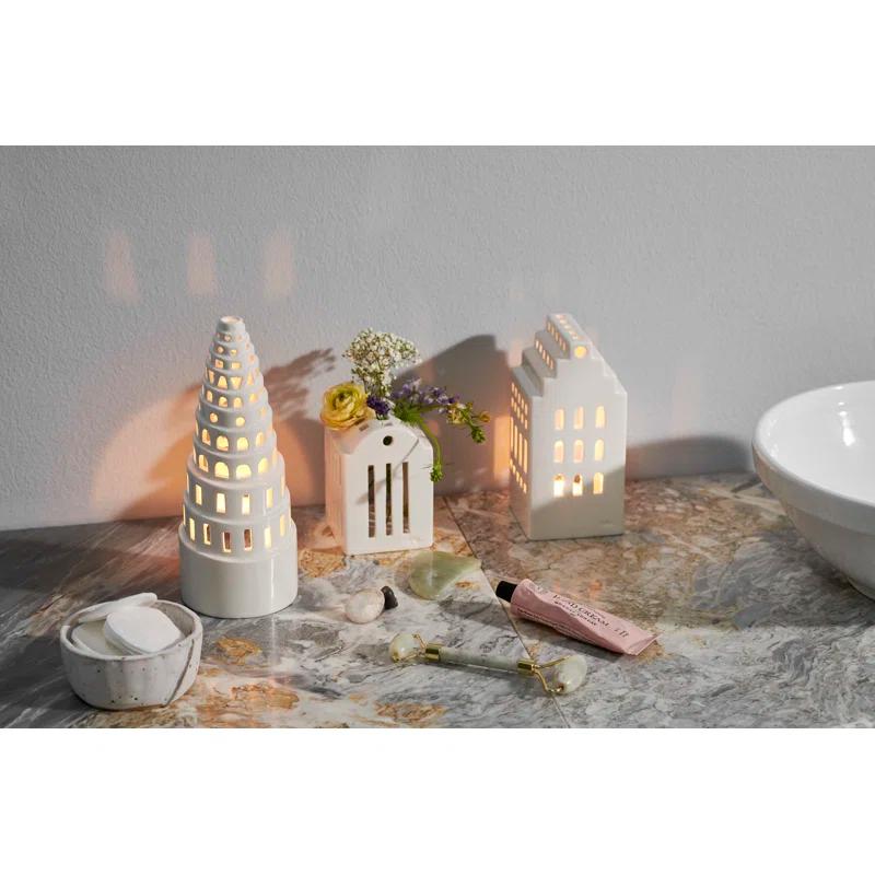 Kähler Urbania 4.1'' H Concrete / Cement Tabletop Lantern