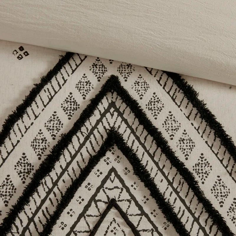INK+IVY Marta 3 Piece Cotton and Flax Linen Blend Comforter Set