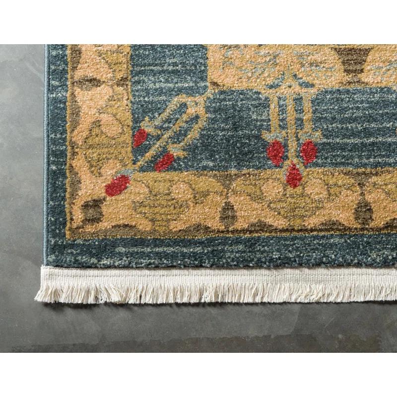 Unique Loom Contemporary Stirling Area Rug Denim Color