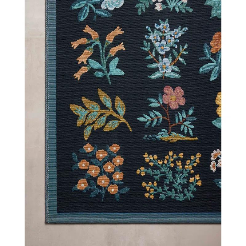 Rifle Paper Co. x Loloi Rifle Paper Co. x Loloi Perennial Black / Navy Indoor / Outdoor Area Rug
