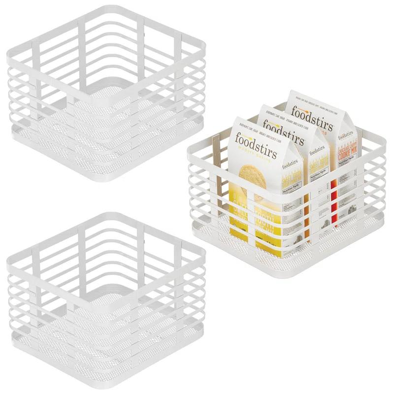 mDesign mDesign Small Metal Wire Organizer Basket for Kitchen