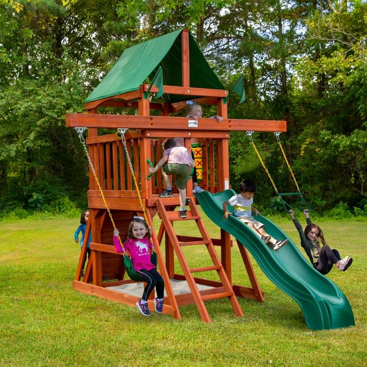 Gorilla Playsets Five Star Space Saver II Swing Set