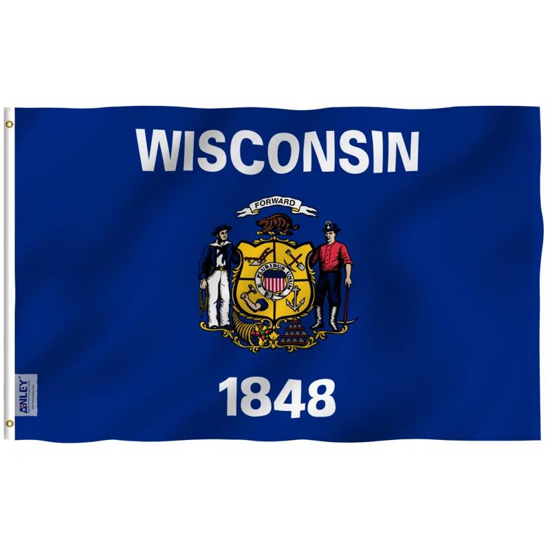 ANLEY Wisconsin State Polyester 36 x 60 in. House Flag