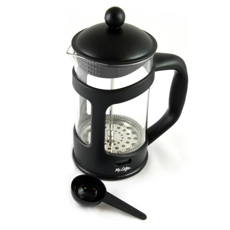 Gibson 3.5-Cup Mr Coffee Brivio French Press Coffee Maker with Plastic Lid