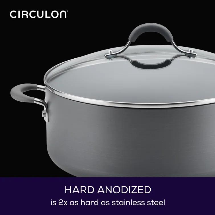 Circulon Radiance Hard-Anodized Aluminum Nonstick Wide Stockpot