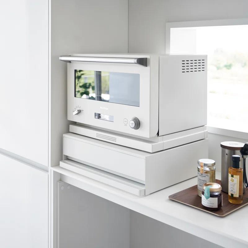 Yamazaki Home Yamazaki Home Countertop Drawer With Pull-Out Shelf, Steel, Holds 37 Lbs