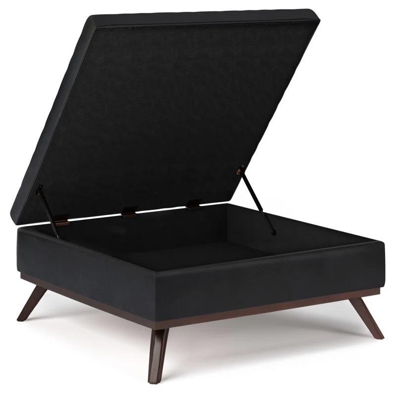 Simpli Home Owen Faux Leather Ottoman