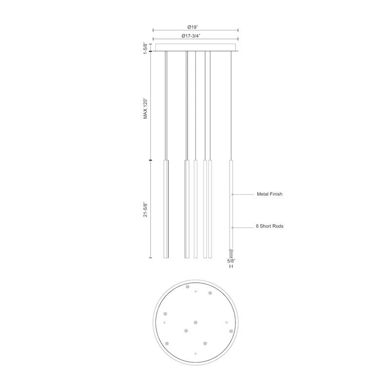 8 - Light LED Cluster Pendant