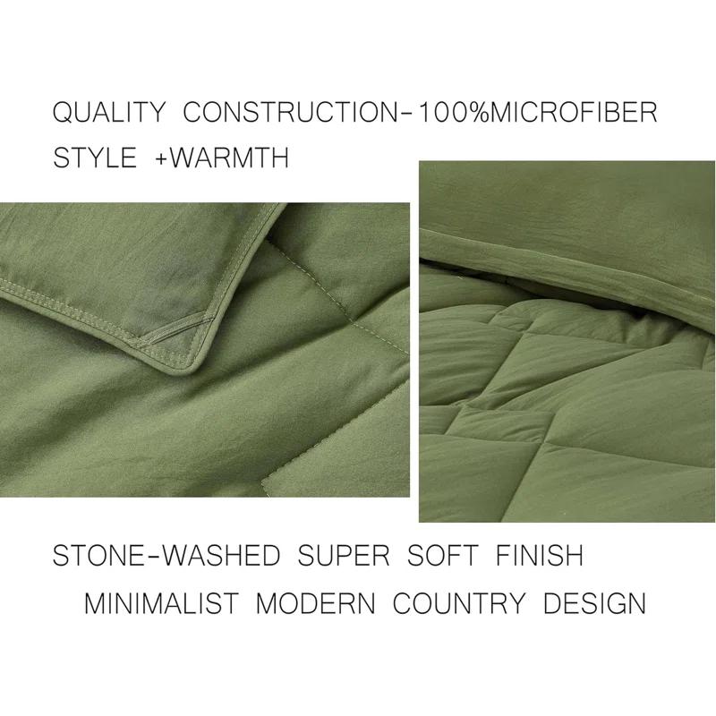 Chezmoi Collection Logan Solid Comforter Set