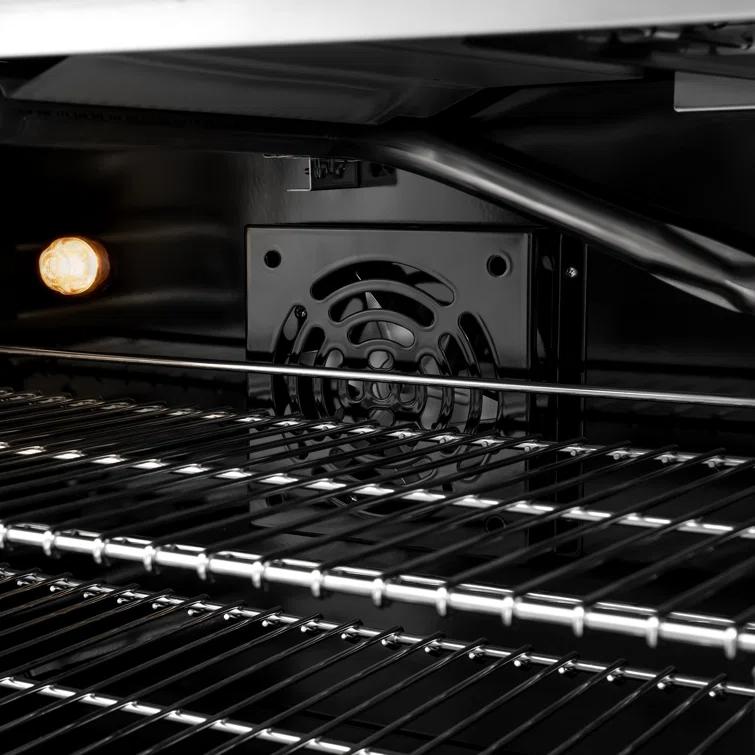 ZLINE ZLINE Autograph Edition 48 in. 6.7 cu. ft. Classic Double Oven Gas Range W/ 8 Burner Cooktop in Stainless Steel & Matte Black Accents (CGRZ-48-MB) CGRZ-48-G