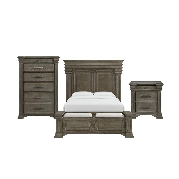 Picket House Furnishings Picket House Furnishings Paterson Storage 3PC Bedroom Set In Grey