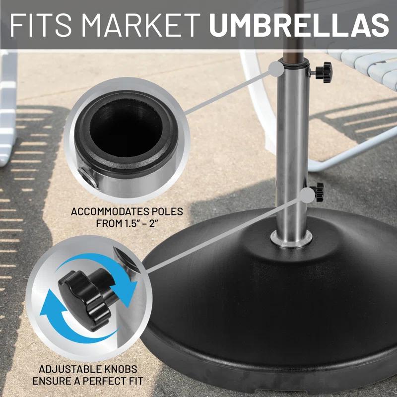 US Weight Fillable 120lb Capacity Free Standing Patio Umbrella Base