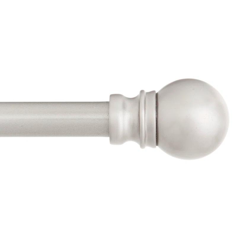 Kenney Kingstown Metal Adjustable 0.5" Single Curtain Rod
