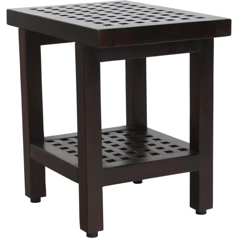 Aqua Teak Grate 18'' W Teak Shower Bench