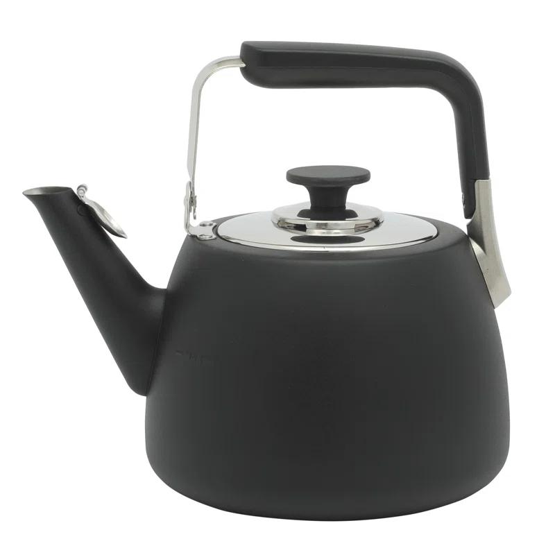 Sur La Table Kitchen Essentials Sur La Table Kitchen Essential Large 2 QT Heavy Gauge Stainless Steel Whistling Tea Kettle