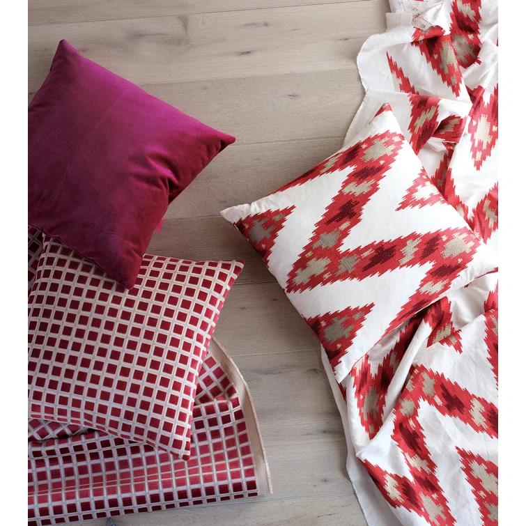 Eastern Accents Embroidered Feather Reversible Throw Pillow