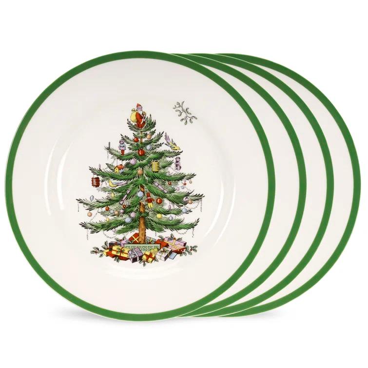Spode Christmas Tree Dinner Plates (Set of 4)