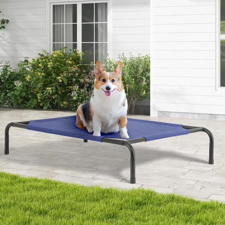 Tucker Murphy Pet™ Cooling Elevated Dog Bed, Portable Raised Pet Cot with Breathable Fabric and Alloy Steel Frame