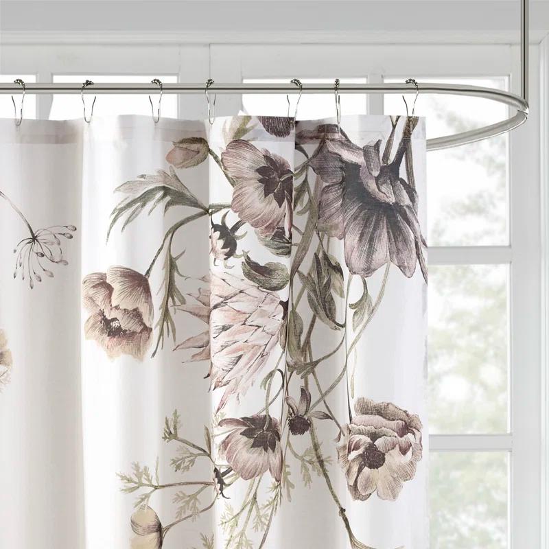 Madison Park Cassandra Printed Cotton Shower Curtain