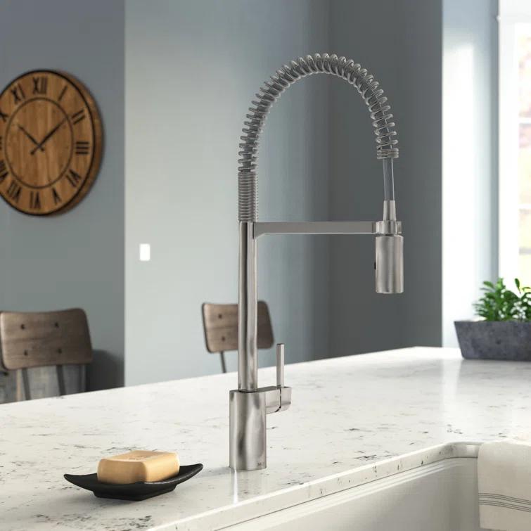 Moen Align MotionSense Wave Single Handle Spring Pulldown Kitchen Faucet with Power Clean Technology