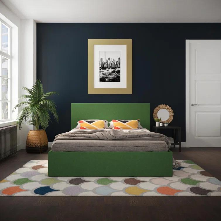Novogratz Kelly Upholstered Unfinished Platform Storage Bed