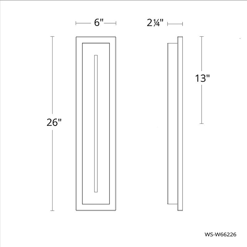 Midnight Single Light Outdoor Aluminum LED Wall Light