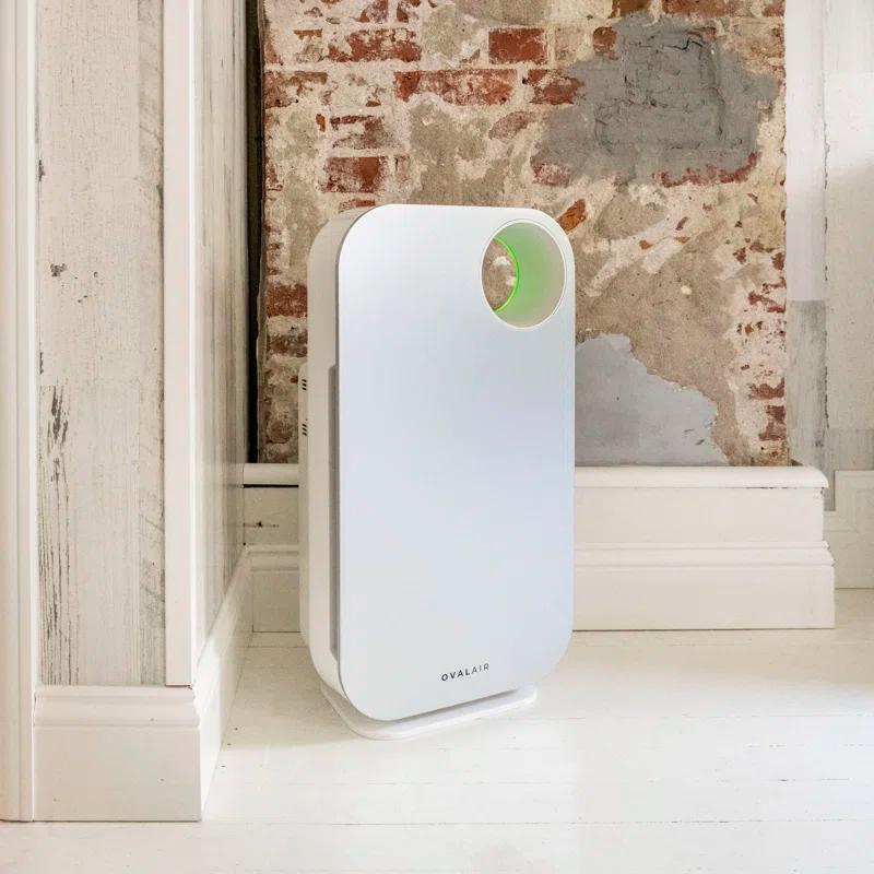 OVAL AIR OVAL AIR 3-Stage H13 True HEPA 5-in-1 Air Purifier reduces Allergies, Asthma, Pets, Odor, Smoke