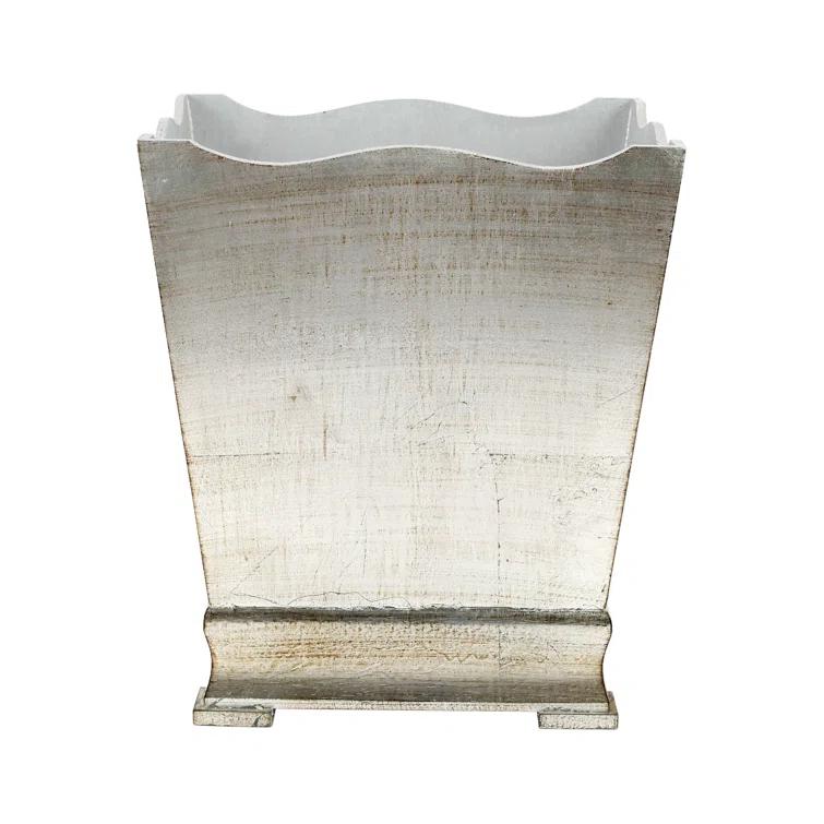 VIETRI Florentine Solid Wood Open Waste Basket