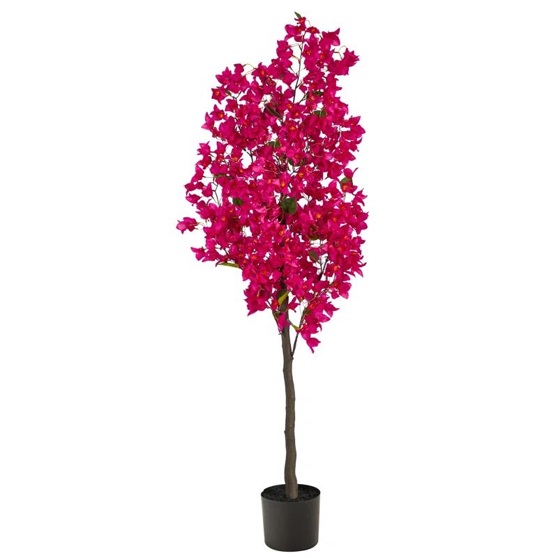 Primrue Faux Flowering Tree in Planter
