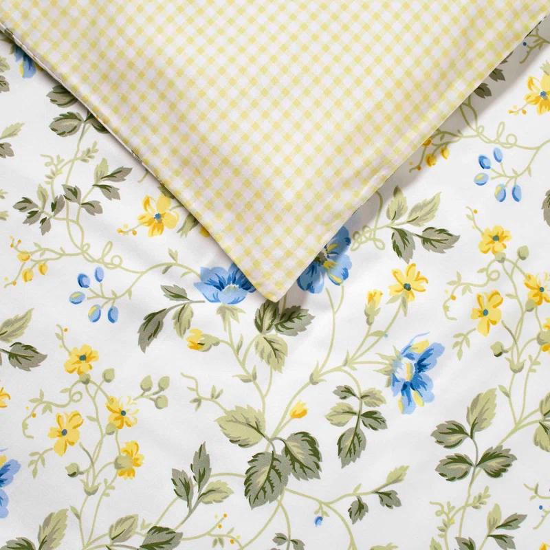 Laura Ashley Laura Ashley Meadow Floral Cotton Blue Duvet Cover Set