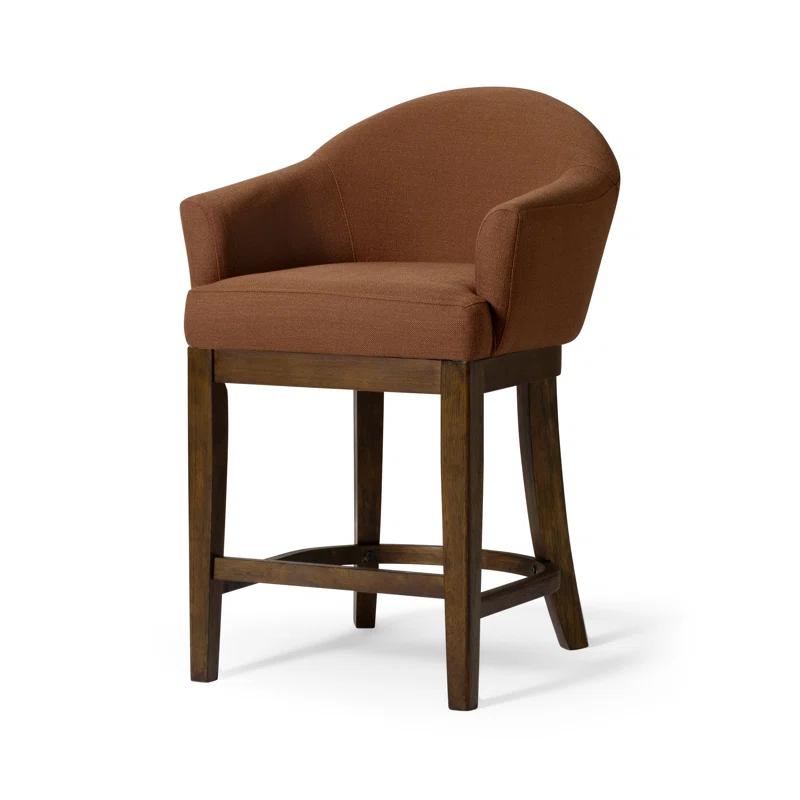 Maven Lane Maven Lane Isabella Swivel Stool Upholstered with Canvas Fabric