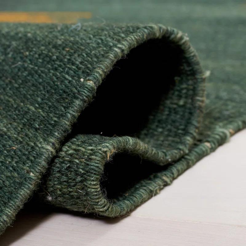 Safavieh Dhurries Flat Weave Wool/Cotton Rug in Yellow/Brown