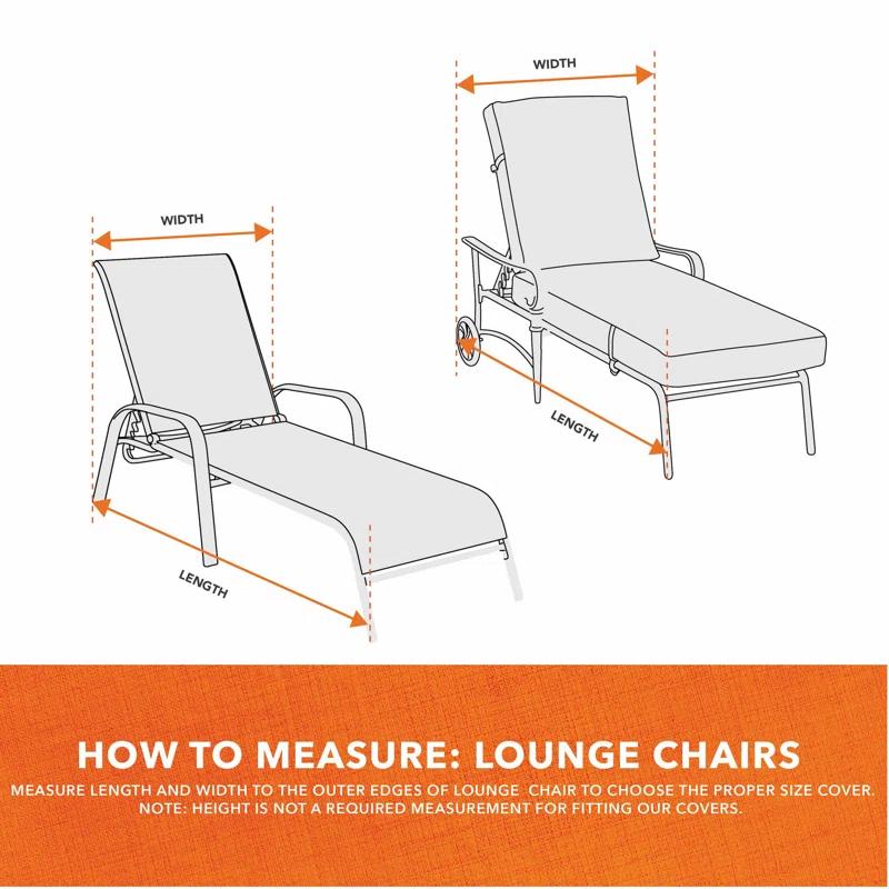 Modern Leisure Basics Outdoor Patio Chaise Lounge Cover (Set of 2)