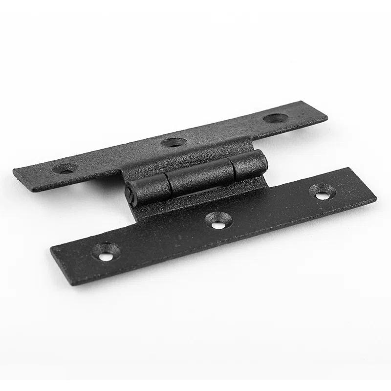 Black Wrought Iron Cabinet H Hinge 3.5" H 1/4" Offset Door Hinge