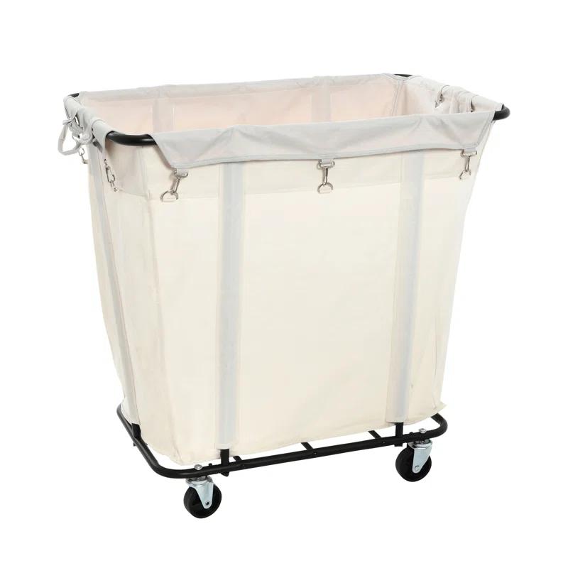 Household Essentials Rolling Laundry Hamper with Handles