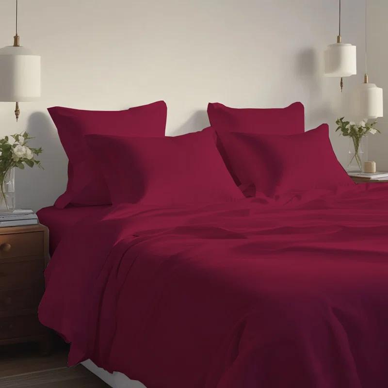 NY Textile Haus Hotel Luxurious Bamboo Blend 6-Piece Bed Sheet Set 2000 Series - 45 Colors