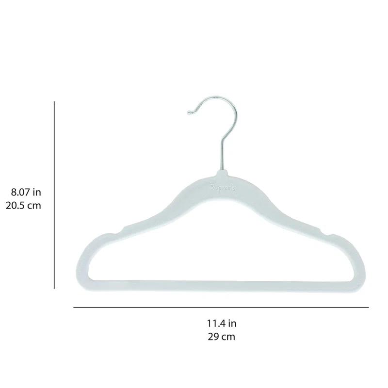 3 Sprouts 3 Sprouts -  Non-Slip Velvet Hangers for Baby Clothes - Pack of 30 - Blue (Set of 30)