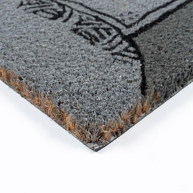 Disney Nightmare Before Christmas Jack Sally Welcome Black White Natural Graphic Non-Slip Indoor/ Outdoor Coir Door Mat 2-Pack, 20x34 (Set of 2)