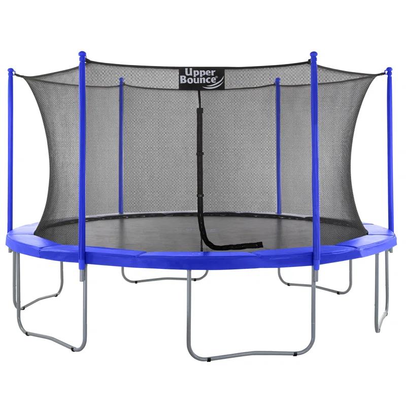 Machrus Upper Bounce 16 FT Round Backyard / Outdoor Trampoline Set with Safety Enclosure System