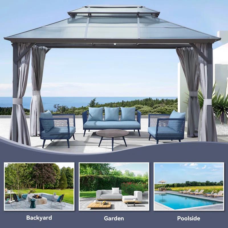 Joyside 13 Ft. W X 10 Ft. D Aluminum Patio Gazebo