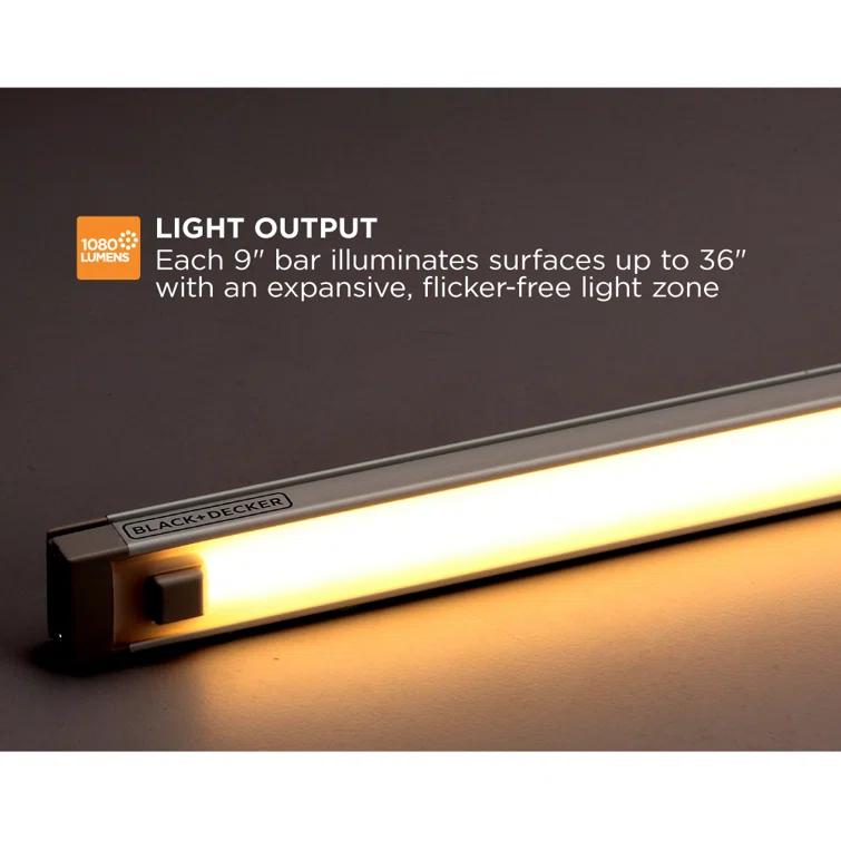 PureOptics™ LED by BLACK+DECKER® LED 9'' Under Cabinet Linkable Light Bar LEDUC9-3WK