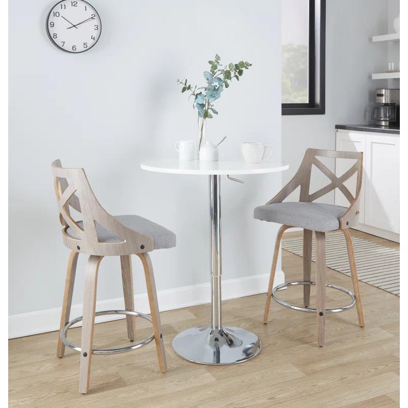 LumiSource Swivel Upholstered Counter Stool