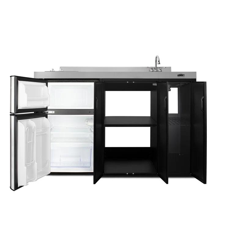 Summit Appliance Summit Appliance All-In-One Combo Kitchens 3.2 Cubic Feet Kitchenette Mini Fridge with Freezer