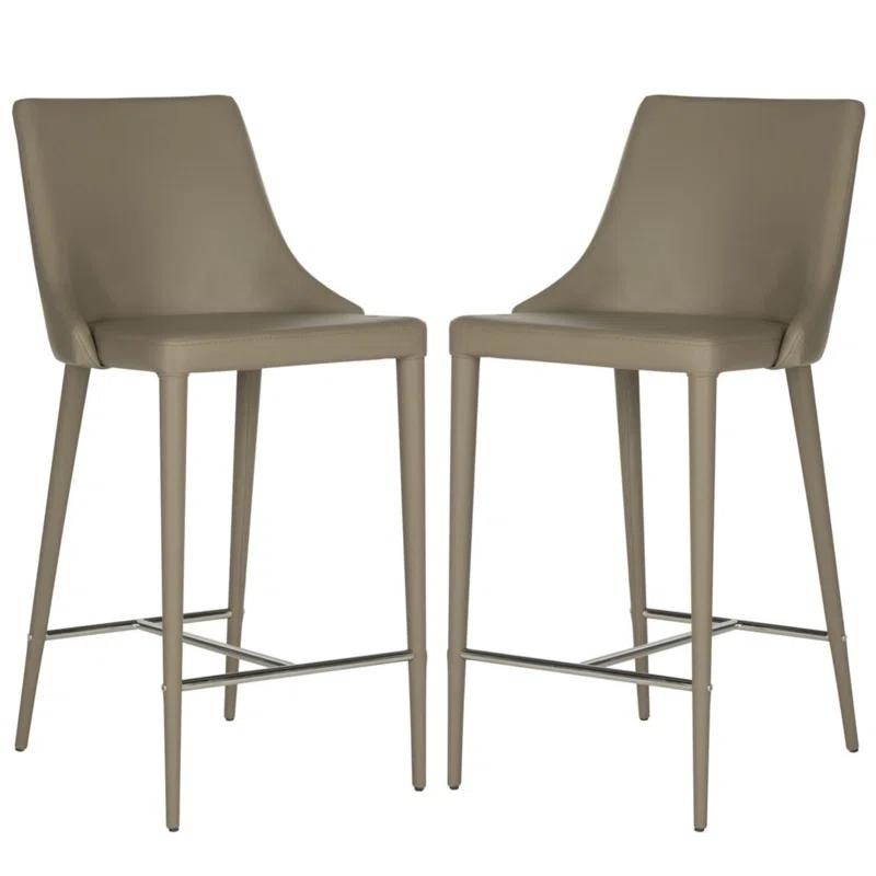 Wrought Studio™ Bohy Upholstered Counter Stool with Metal Frame (Set of 2)
