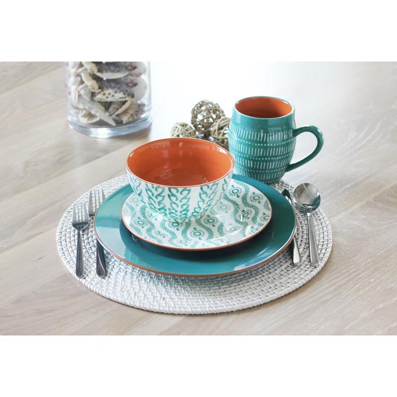Baum 16 Piece Stoneware Dinnerware Set - Service for 4