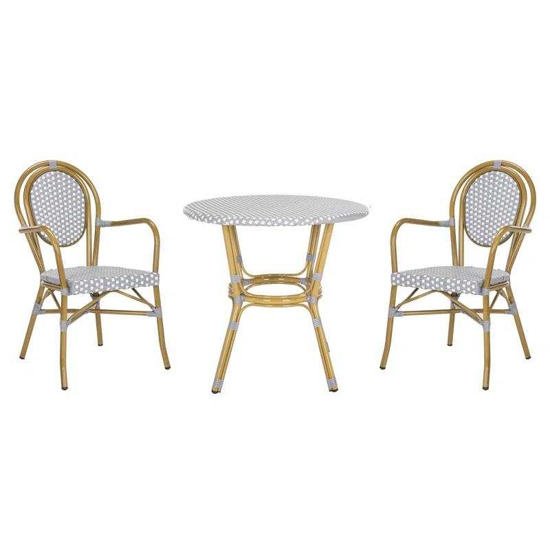 Wilburg Round Wicker/Rattan Outdoor Bistro Table