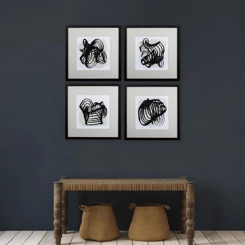 Propac Images " Neutral Abstracts " by Angela Harris 4 - Pieces Painting Print