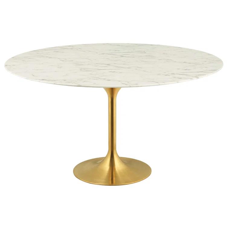 Modway Lippa Oval Artificial Marble Dining Table & Reviews | Wayfair