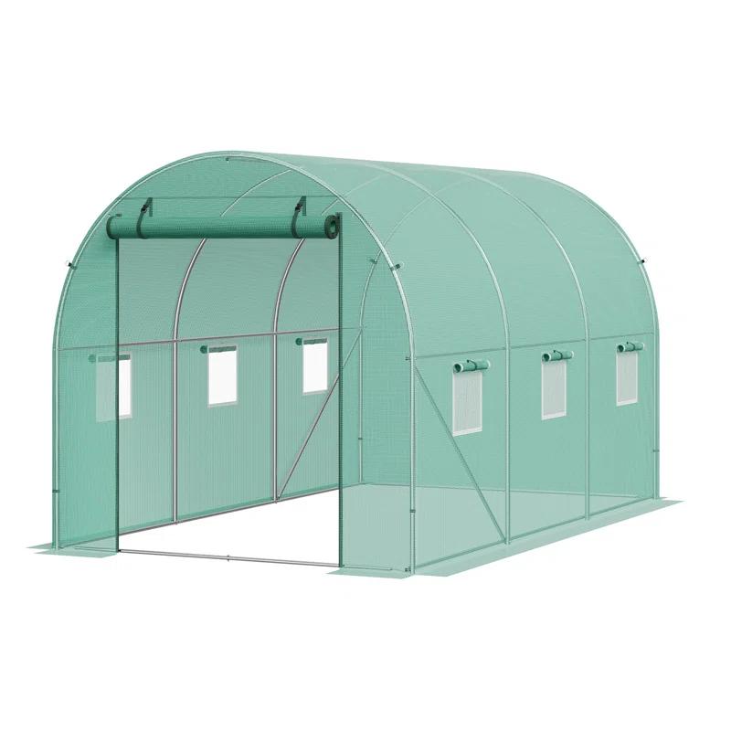 VEVOR Walk-in Tunnel Greenhouse Galvanized Frame PE Cover